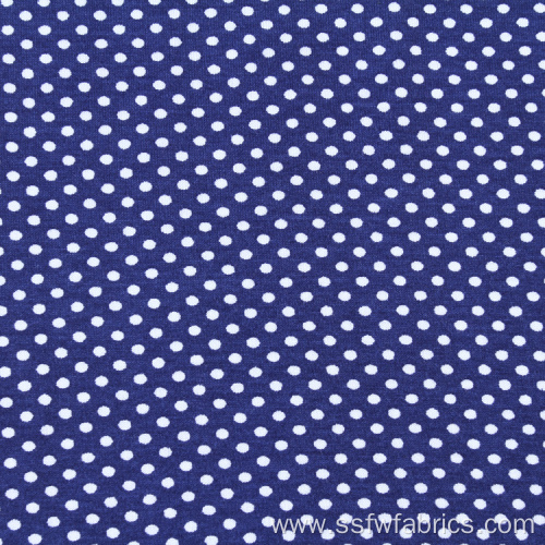 Knit Printed Rayon Stretch Polka Dot Spandex Fabric